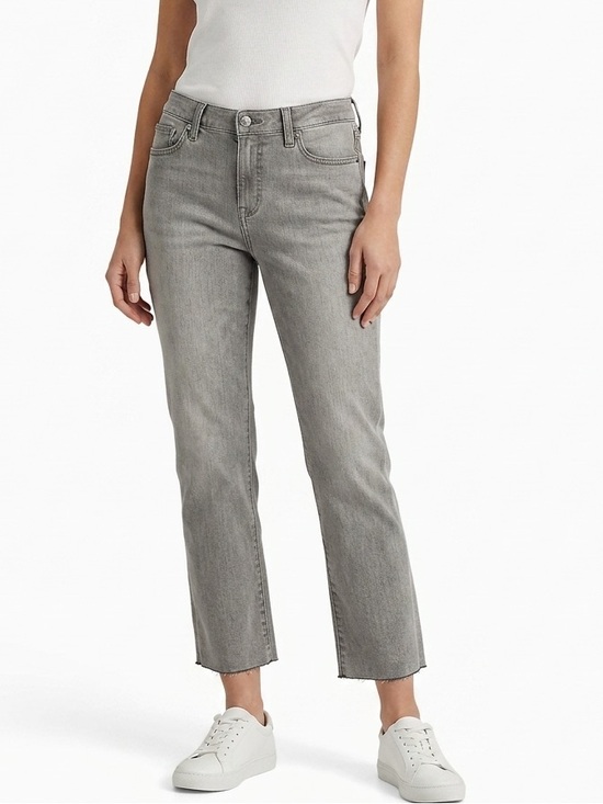Lauren Ralph Lauren Denim - Lauren Jeans Co Ralph Lauren Gray Cropped Straight Leg Stretch Jeans Women’s 8 P